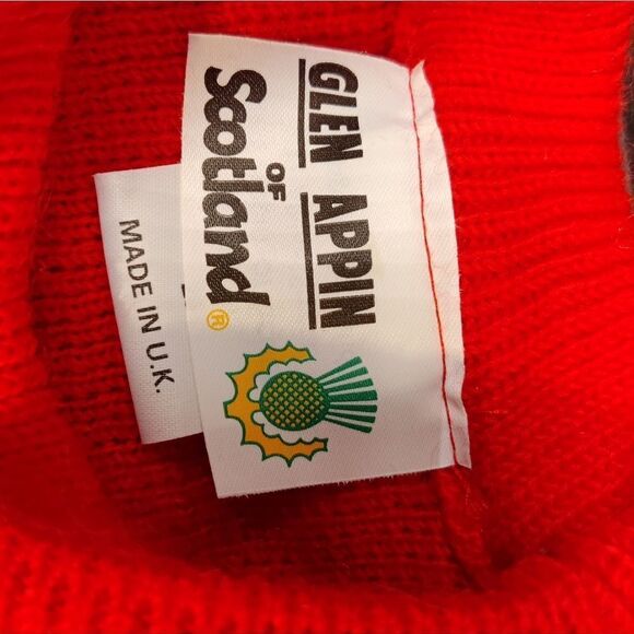 🎅 Glen Appin of Scotland Scotty Dog Red Baby Sweater Sz 12M - 18M - Picture 5 of 9